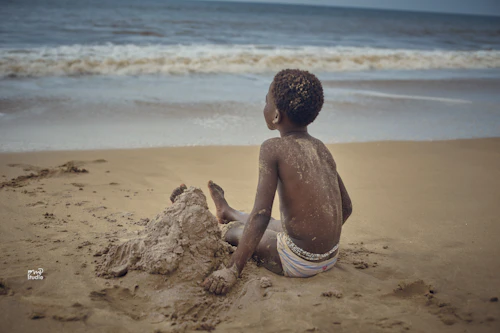 Ghanaian child at the beach by Yushahu Yussif Azara